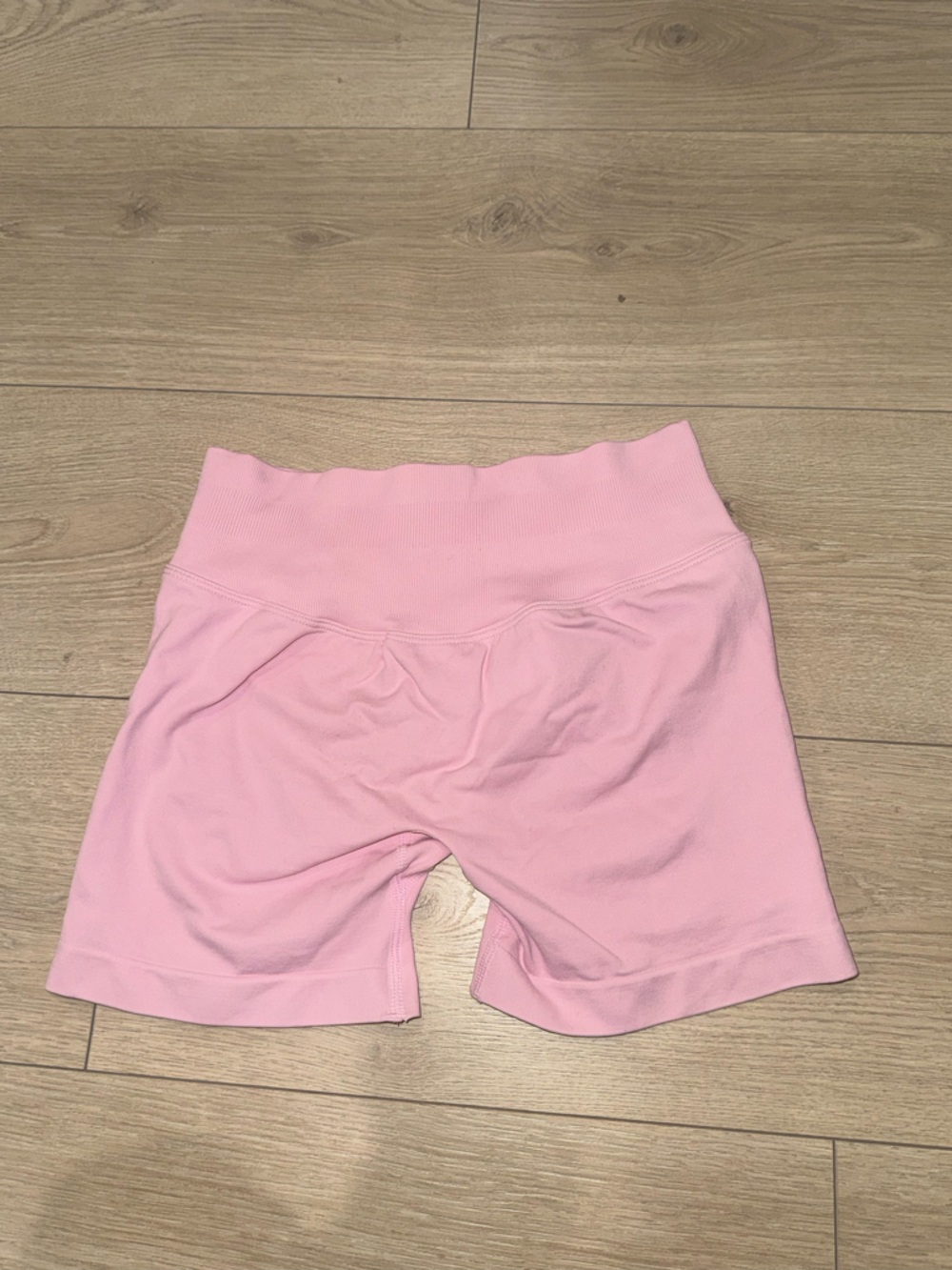 Pink Ribbed Women’s Athletic Shorts